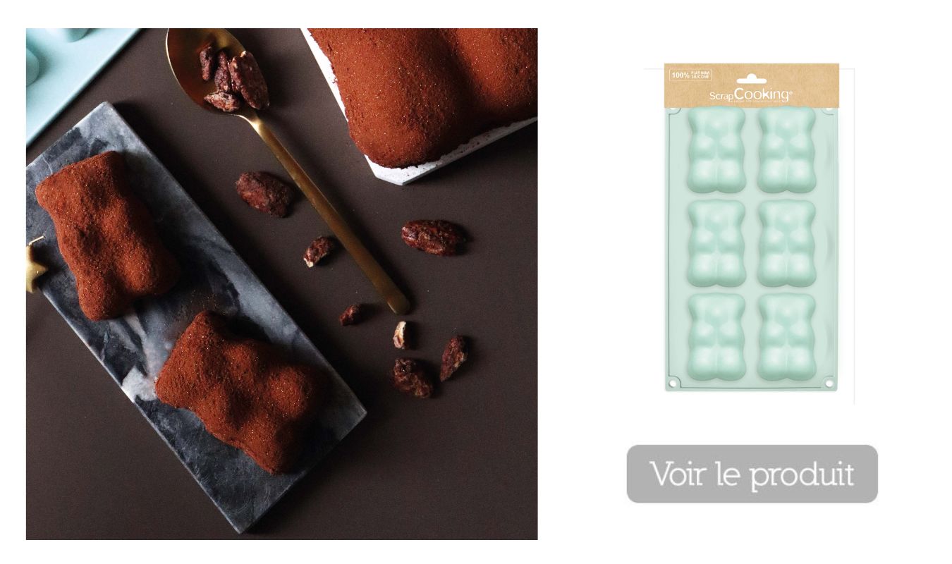 Entremets oursons individuels - moule silicone - ScrapCooking